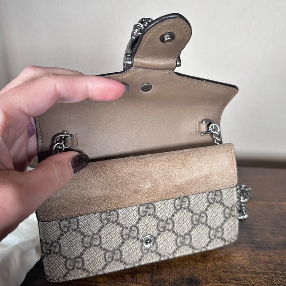 SOLD Authentic Gucci Dionysus Super Mini Crossbody on Chain - Picture 8 of 9